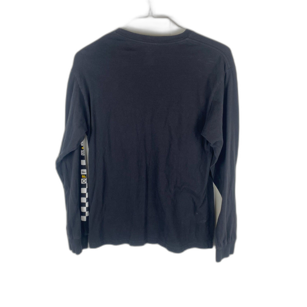 Vans Off the Wall Black and Checkered Long Sleeve T-shirt Men's Medium Skater - Picture 5 of 5